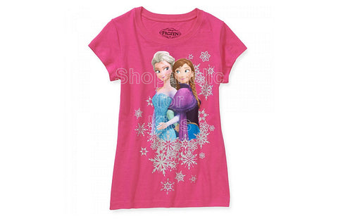 Disney Frozen Snow Girls Graphic Tee - Fuschia