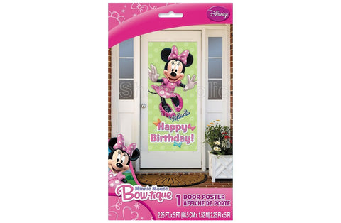 Plastic Minnie Mouse Door Poster, 60" x 27"