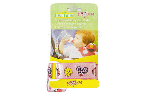 Sesame Street Tether for Bottle & Sippy Cup - Pink (Abby Cadabby, Big Bird, Elmo)