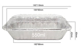 Delish Treats Aluminum Foil Pan / Loaf Tray with Lid - 550ml (Pack of 10pcs)