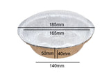 Delish Treats Round Aluminum Foil Pan with Lid - 750ml (Pack of 10pcs)