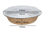 Delish Treats Round Aluminum Foil Pan with Lid - 1000ml (Pack of 10pcs)