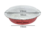 Delish Treats Round Aluminum Foil Pan with Lid - 1000ml (Pack of 10pcs)