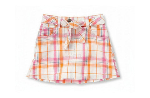 Crazy8 Belted Plaid Skirt