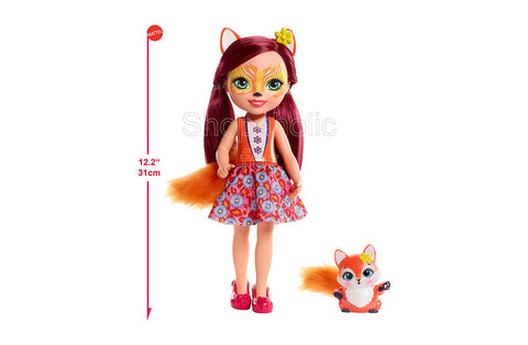 Enchantimals Huggable Cuties Felicity Fox Doll and Flick Figure (12 inches)