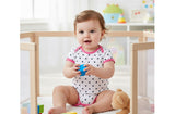 Gerber Baby Girl Princess Short Sleeves Onesies, 18mos, Pack of 4