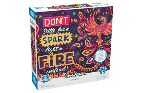 Goliath Puzzle 1,000pcs - Don’t' Settle for a Spark Light a Fire Instead