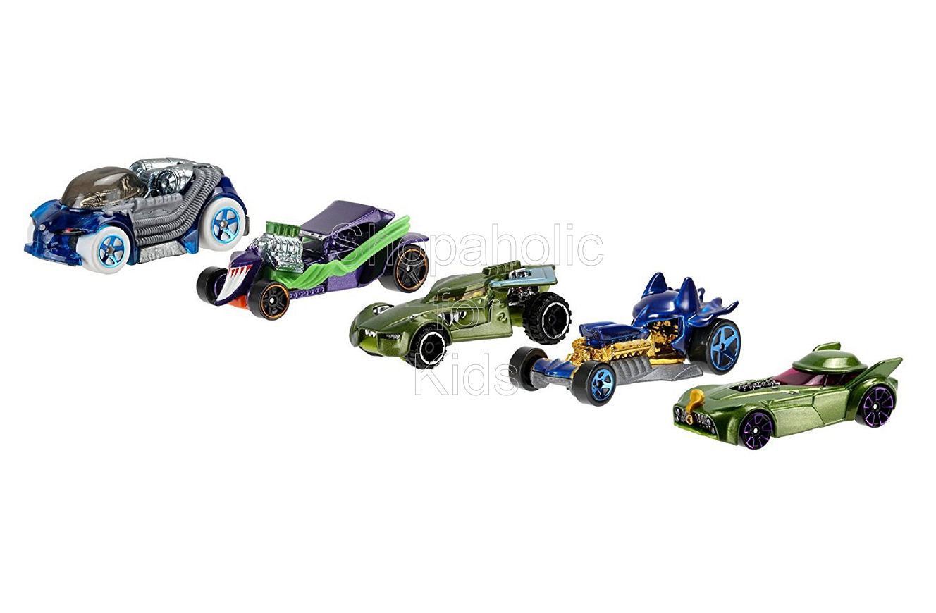 Hot Wheels DC Comics Batman and Rogues Gallery Vehicle, 5 Pack