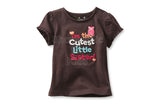Jumping Beans Applique Ruffled Tee - Brown Cute