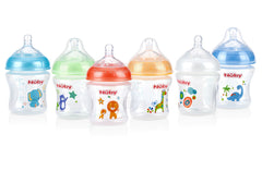 Nuby Natural Touch Bottles 6oz - Pack of 6