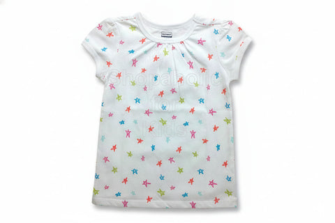 Old Navy Printed Crew-Neck Tees White