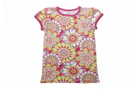 Old Navy Printed Crew-Neck Tees White Floral