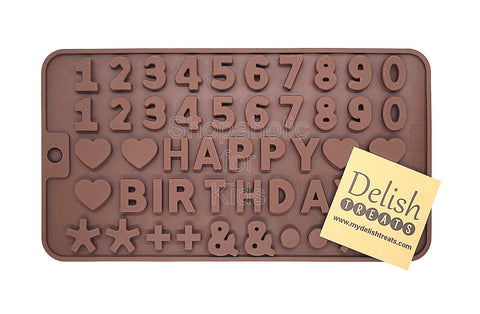 Delish Treats Chocolate Molds - Happy Birthday Letters