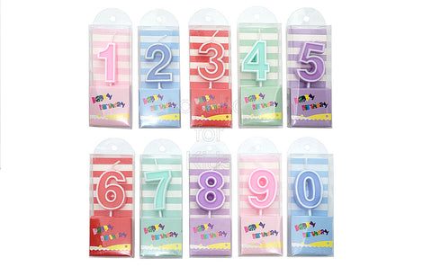 Delish Treats Colored Birthday Number Candle (1pc)