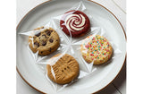 Delish Treats Cookie Bag - Clear, Self-Adhesive (7cm x 7cm) - Pack of 100pcs