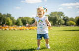 Children's Place Girly Graphic Flutter Tee White