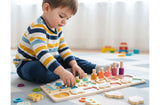 Onshine 3 in 1 Wooden Logarithmic Sorting and Puzzle Board