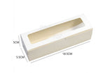 Delish Treats Macaron Box with Window (7.28 x 2.16 x 1.96 inches) - Pack of 10pcs