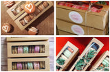 Delish Treats Macaron Box with Window (7.28 x 2.16 x 1.96 inches) - Pack of 10pcs