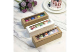 Delish Treats Macaron Box with Window (7.28 x 2.16 x 1.96 inches) - Pack of 10pcs
