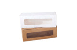 Delish Treats Macaron Box with Window (7.28 x 2.16 x 1.96 inches) - Pack of 10pcs