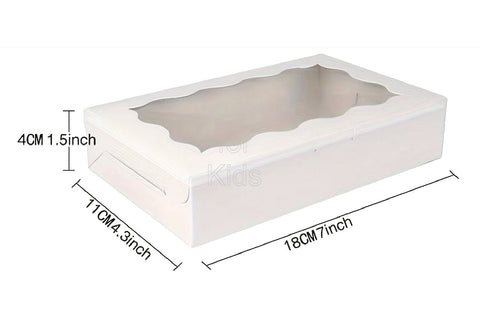 Delish Treats Pastry Box with Window (7 x 4.3 inches) - Pack of 10pcs