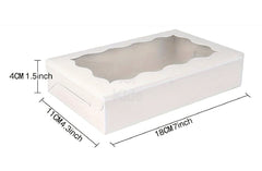 Delish Treats Pastry Box with Window (7 x 4.3 inches) - Pack of 10pcs