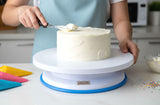 Delish Treats Cake Decorating Turntable with Non-Slip Bottom