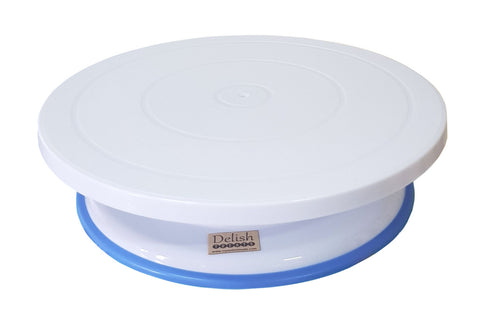Delish Treats Cake Decorating Turntable with Non-Slip Bottom