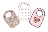 Baby Kiss Cheetah Heart Bibs - Pack of 3 - Shopaholic for Kids