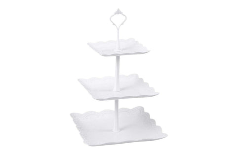 Delish Treats 3 Tier Cupcake Stand (Square with Scallops)