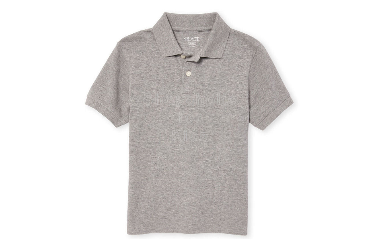 Children's Place Pique Polo - Smoke - Shopaholic for Kids