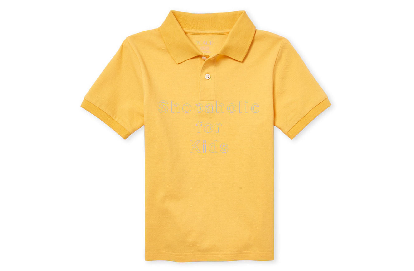 Children's Place Pique Polo - Yellow Pencil - Shopaholic for Kids