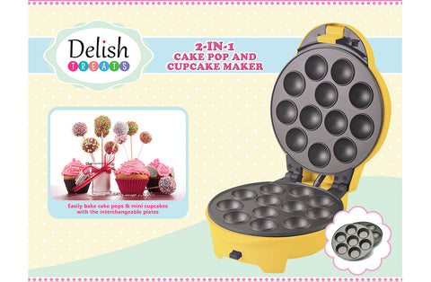 Delish Treats Cake Pop and Cupcake Maker (2 in 1)