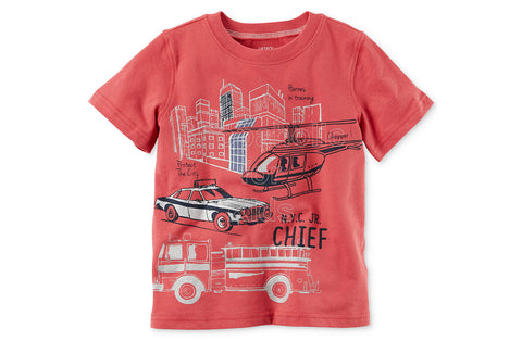 Carter's Firetruck-Print Cotton T-Shirt