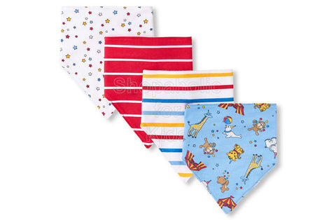 Children's Place Bundles Long Bandana Bibs, Baby Boy Circus Party, Pack of 4