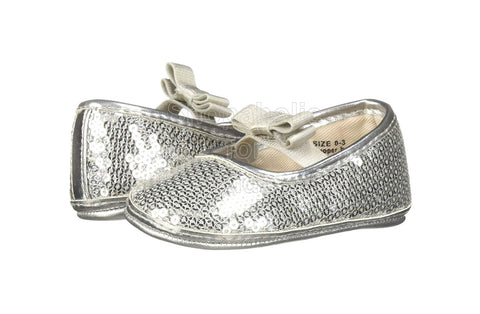 Children's Place Sequin Ballet Silver Flats for Baby