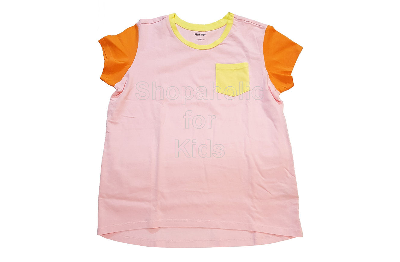 Gymboree Color Block Tee for Girls Pink-Yellow - Shopaholic for Kids