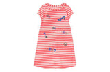 Gymboree Coral Striped Printed Shift Dress - Shopaholic for Kids