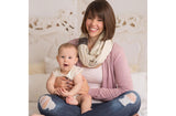 Itzy Ritzy Nursing Happens Luxe Infinity Breastfeeding Scarf (Cream w/Leather Cuff) - Shopaholic for Kids