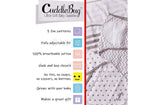 CuddleBug Adjustable Baby Swaddle Blanket & Wrap, Pack of 3 (0-3 Months Old)