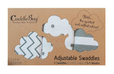 CuddleBug Adjustable Baby Swaddle Blanket & Wrap, Pack of 3 (0-3 Months Old)