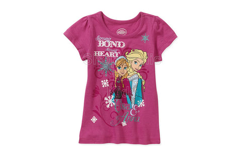 Disney Frozen Elsa and Anna Strong Bond and Heart T-Shirt