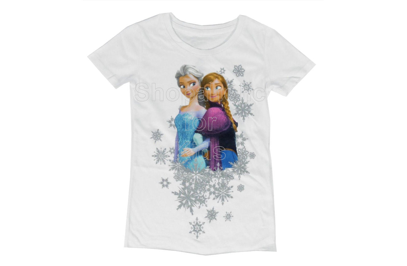 Disney Frozen Snow Girls' Graphic Tee - White - Shopaholic for Kids
