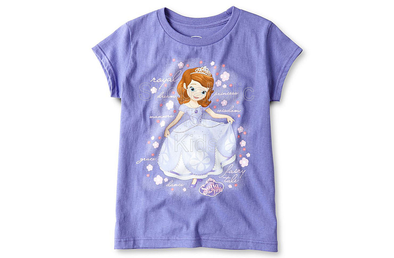 Disney Sofia Graphic Tee - Girls Purple - Shopaholic for Kids