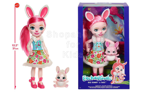 Enchantimals Huggable Cuties Bree Bunny Doll and Twist Figure (12 inches)