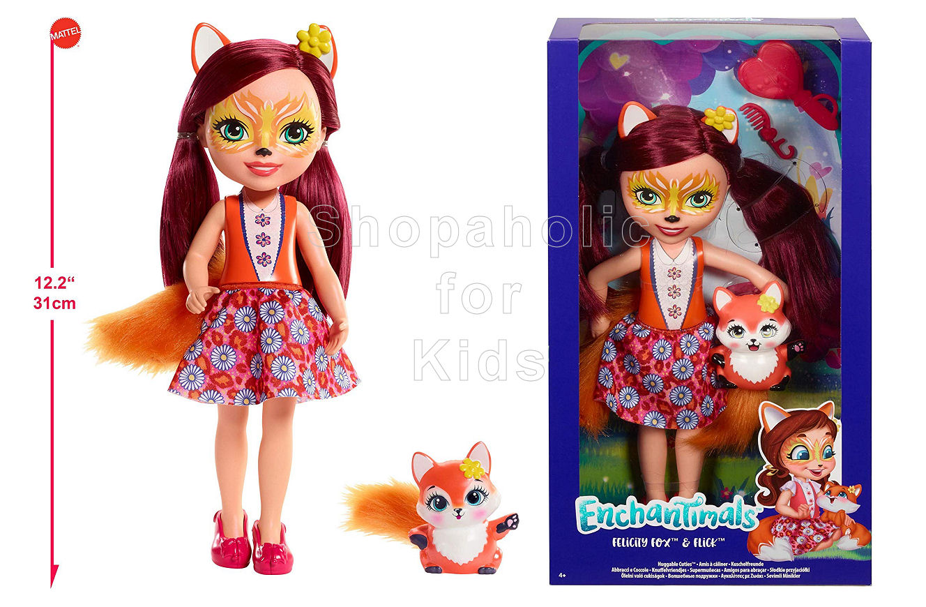 Enchantimals Huggable Cuties Felicity Fox Doll and Flick Figure - Shopaholic for Kids