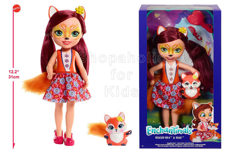 Enchantimals Huggable Cuties Felicity Fox Doll and Flick Figure (12 inches)