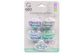 GEO Orthodontic Pacifiers, Pack of 4 plus a Bonus Clip (6mos+) - Shopaholic for Kids