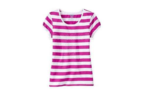 Old Navy Striped Crew-Neck Tees - Pink Stripe